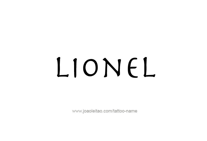 Tattoo Design  Name Lionel   