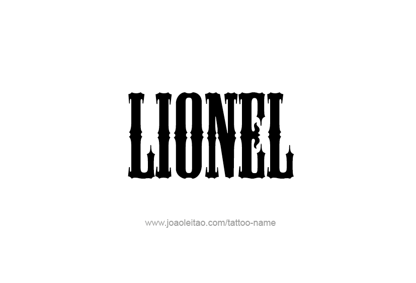 Tattoo Design  Name Lionel   