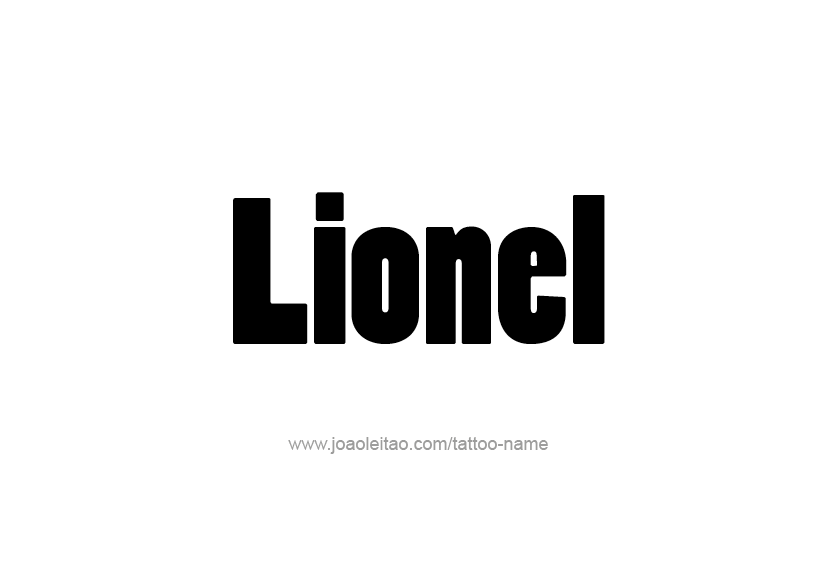 Tattoo Design  Name Lionel   