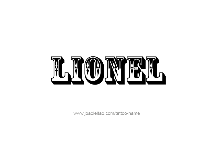 Tattoo Design  Name Lionel   