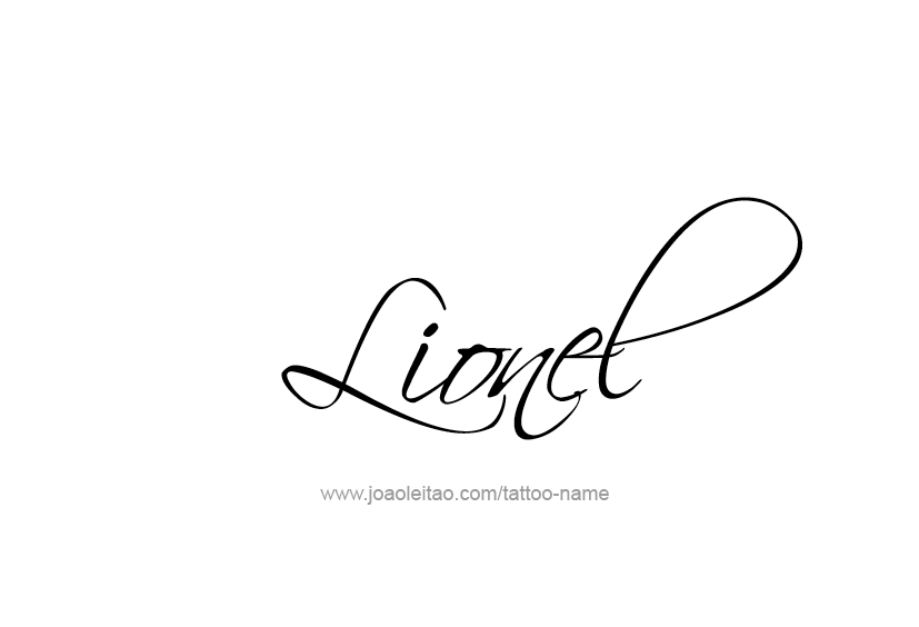 Tattoo Design  Name Lionel   