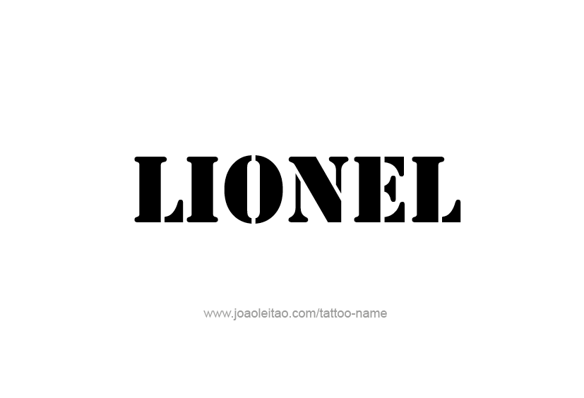 Tattoo Design  Name Lionel   