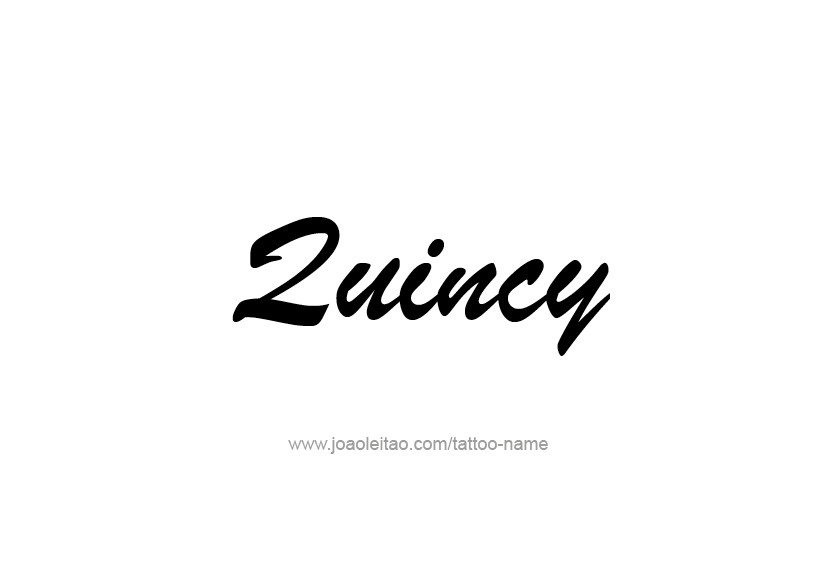 Quincy Name Tattoo Designs