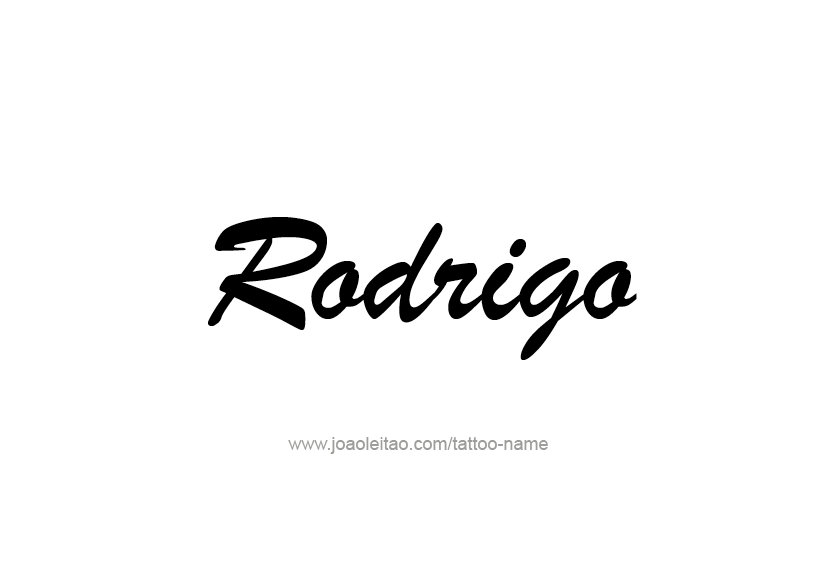 Rodrigo Name Tattoo Designs