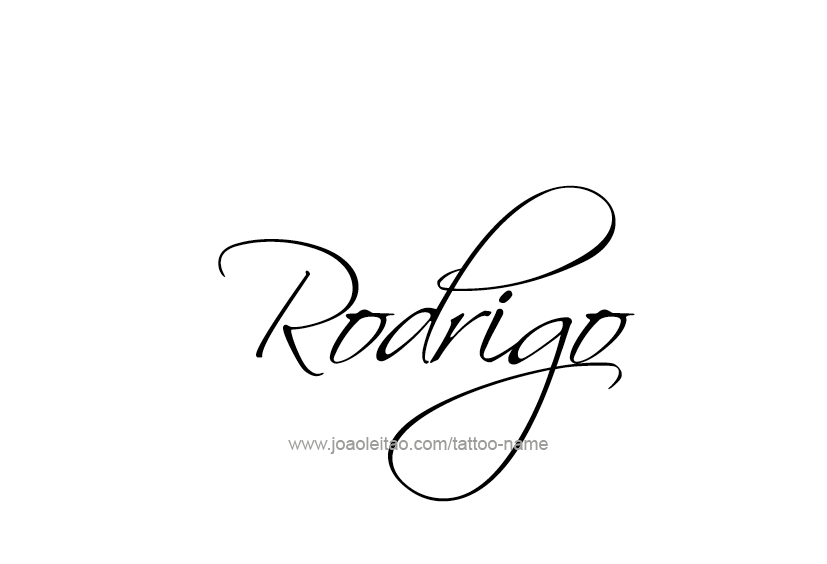 Rodrigo Name Tattoo Designs