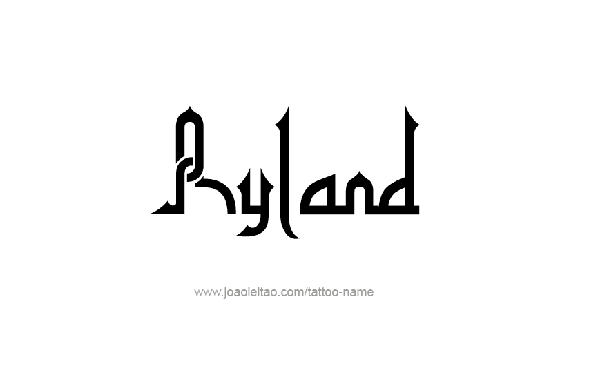 Ryland Name Tattoo Designs