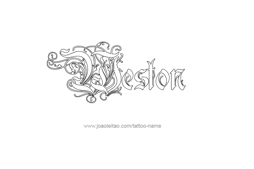 Tattoo Design  Name Weston   