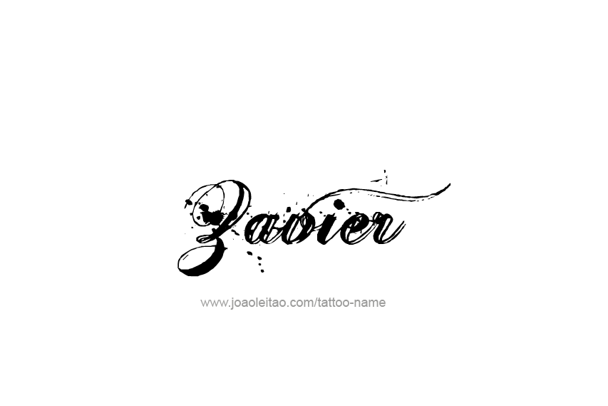 Zavier Name Tattoo Designs