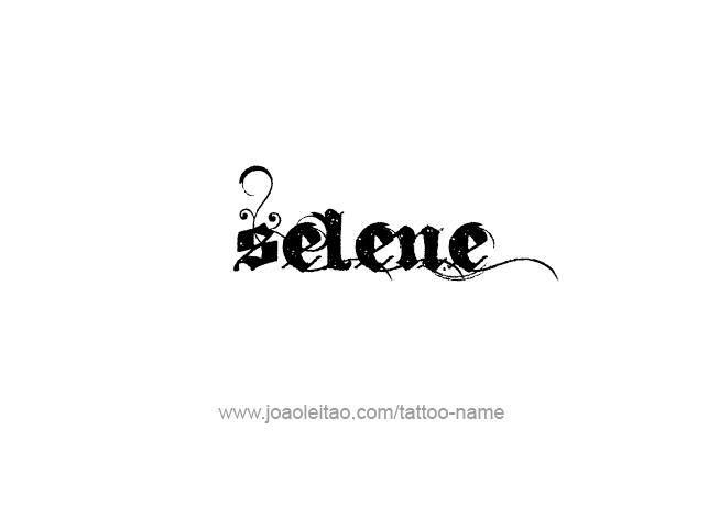 Tattoo Design Mythology Name Selene   