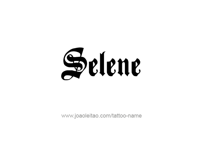 Tattoo Design Mythology Name Selene   