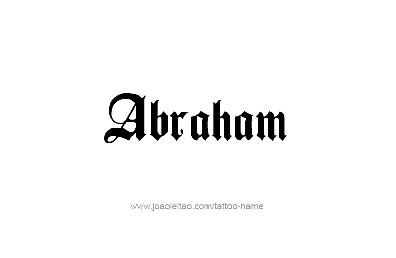 Tattoo Design Prophet Name Abraham