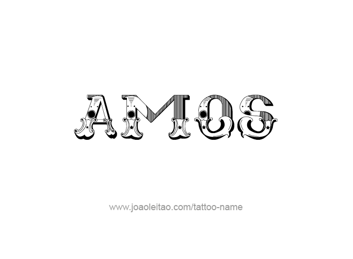 Tattoo Design Prophet Name Amos