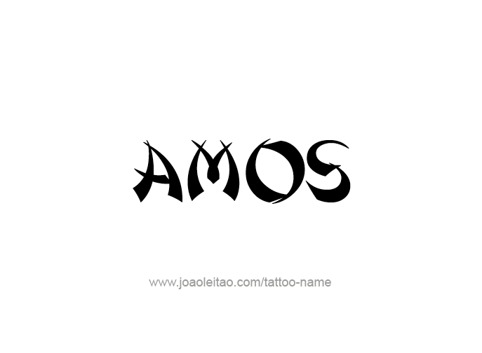 Tattoo Design Prophet Name Amos