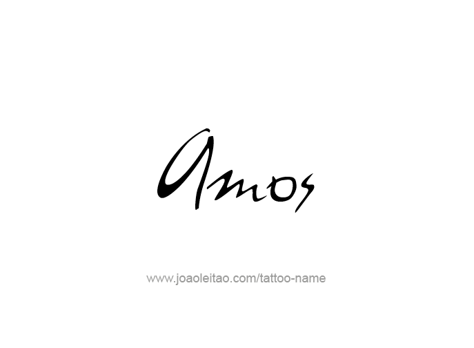 Tattoo Design Prophet Name Amos