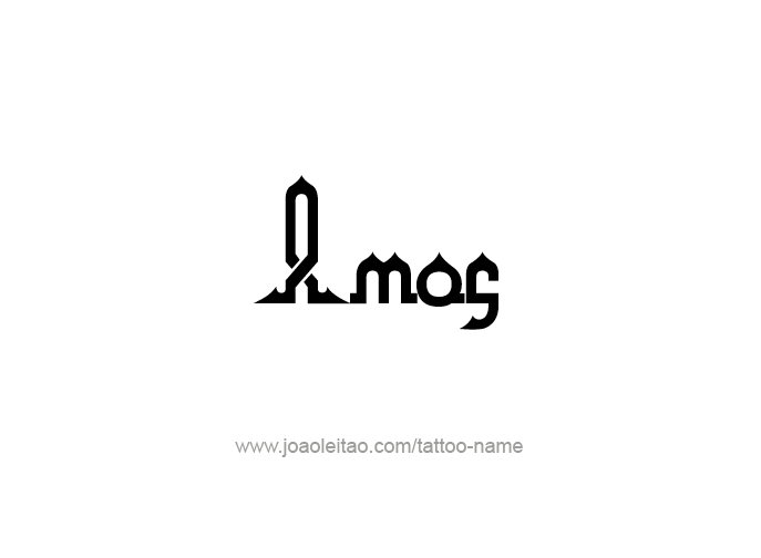 Tattoo Design Prophet Name Amos