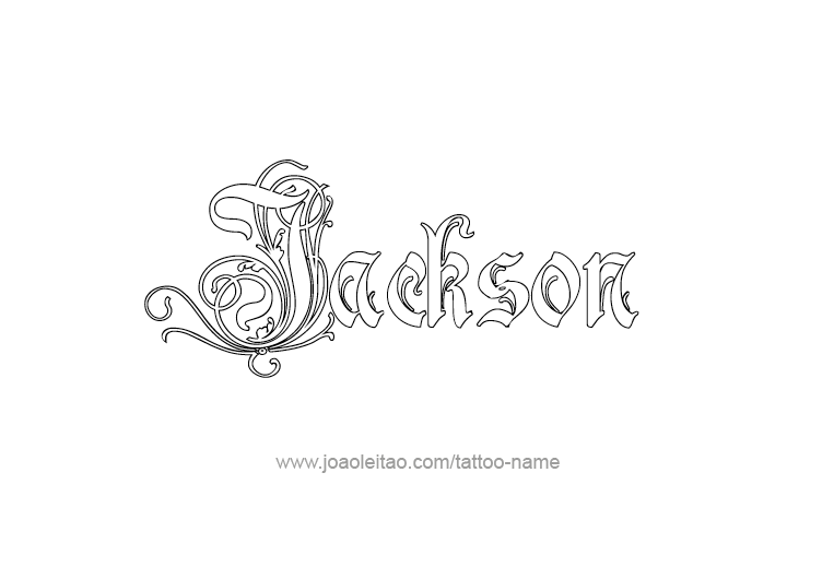 Tattoo Design USA Capital City Name Jackson