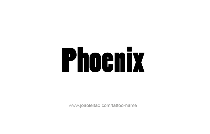 Tattoo Design USA Capital City Name Phoenix