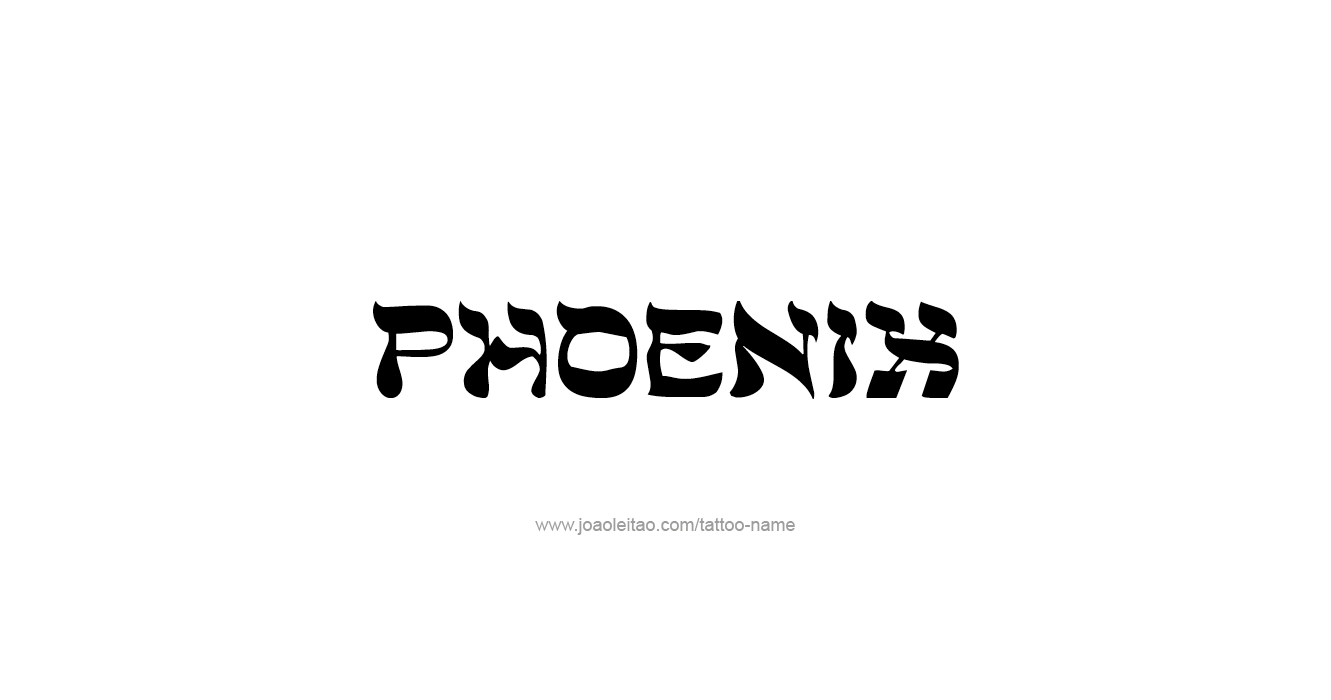 Tattoo Design USA Capital City Name Phoenix