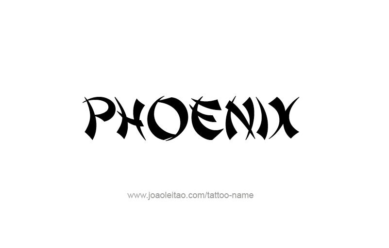 Tattoo Design USA Capital City Name Phoenix