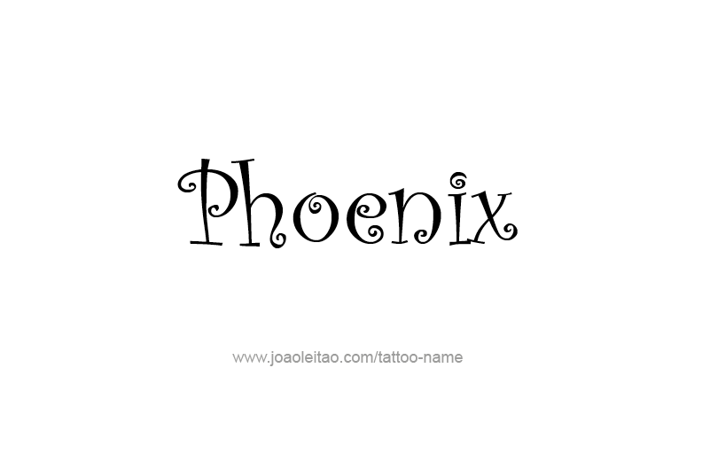 Tattoo Design USA Capital City Name Phoenix