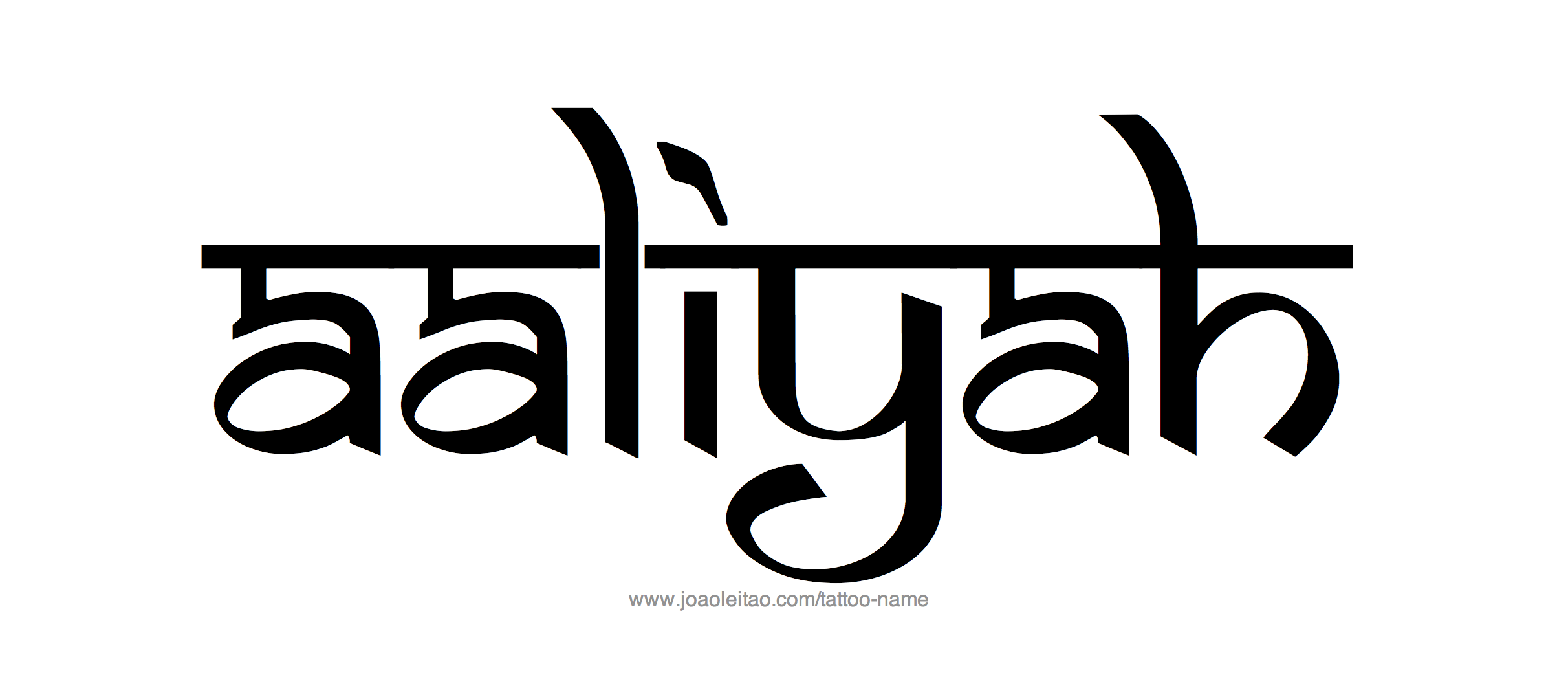 Aaliyah Name Tattoo Designs