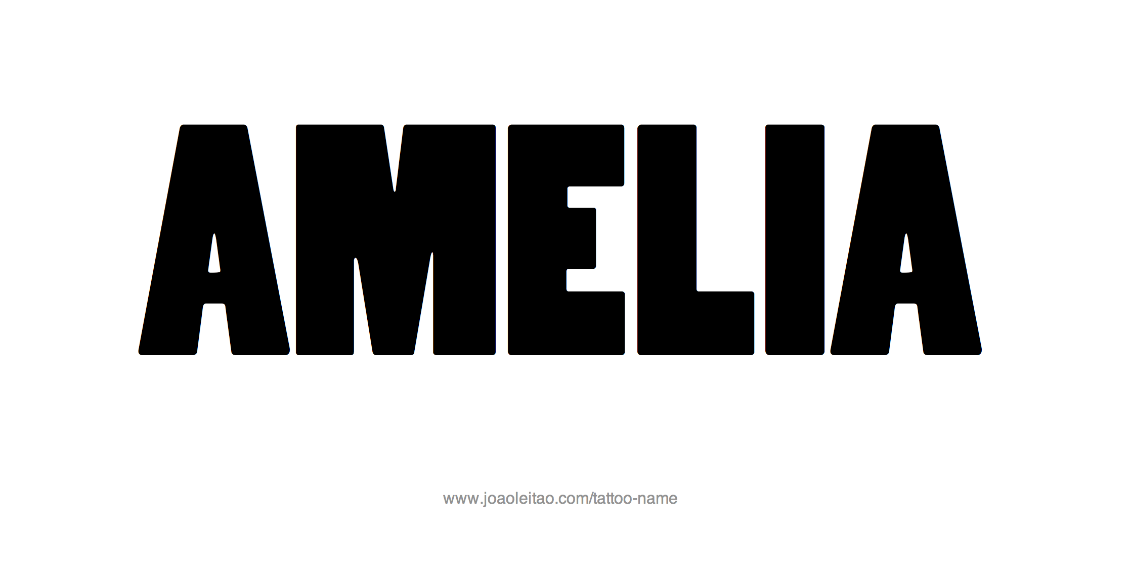 Amelia Name Tattoo Designs