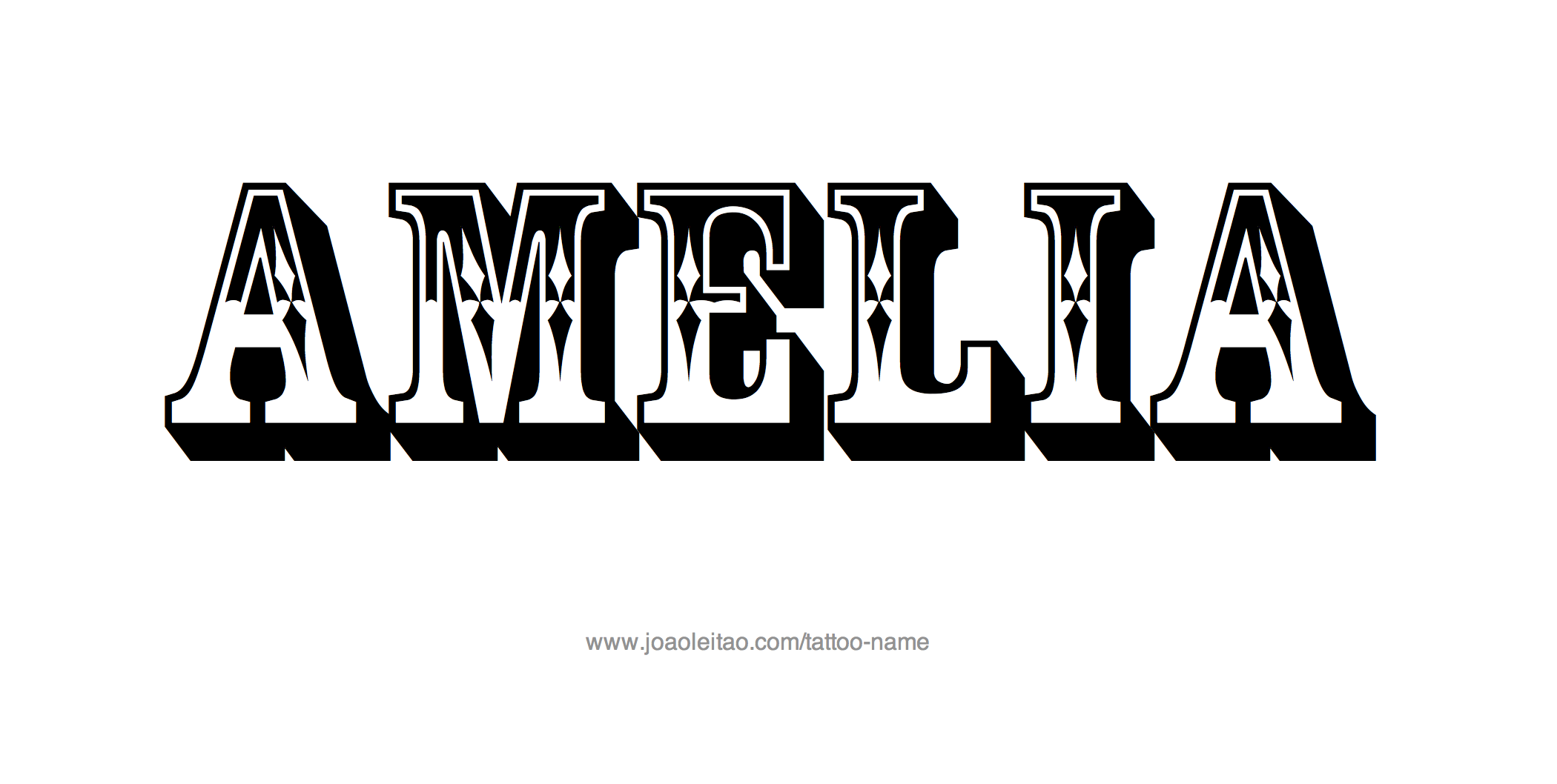 Amelia Name Tattoo Designs