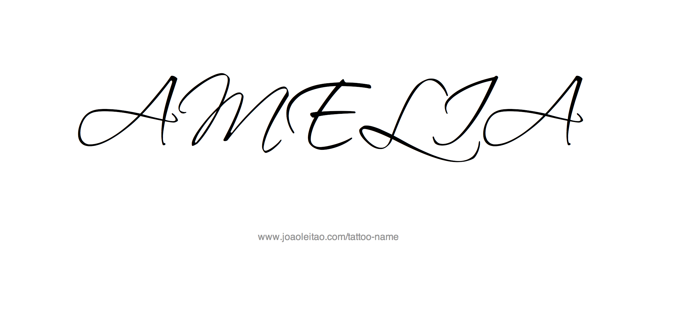 Amelia Name Tattoo Designs