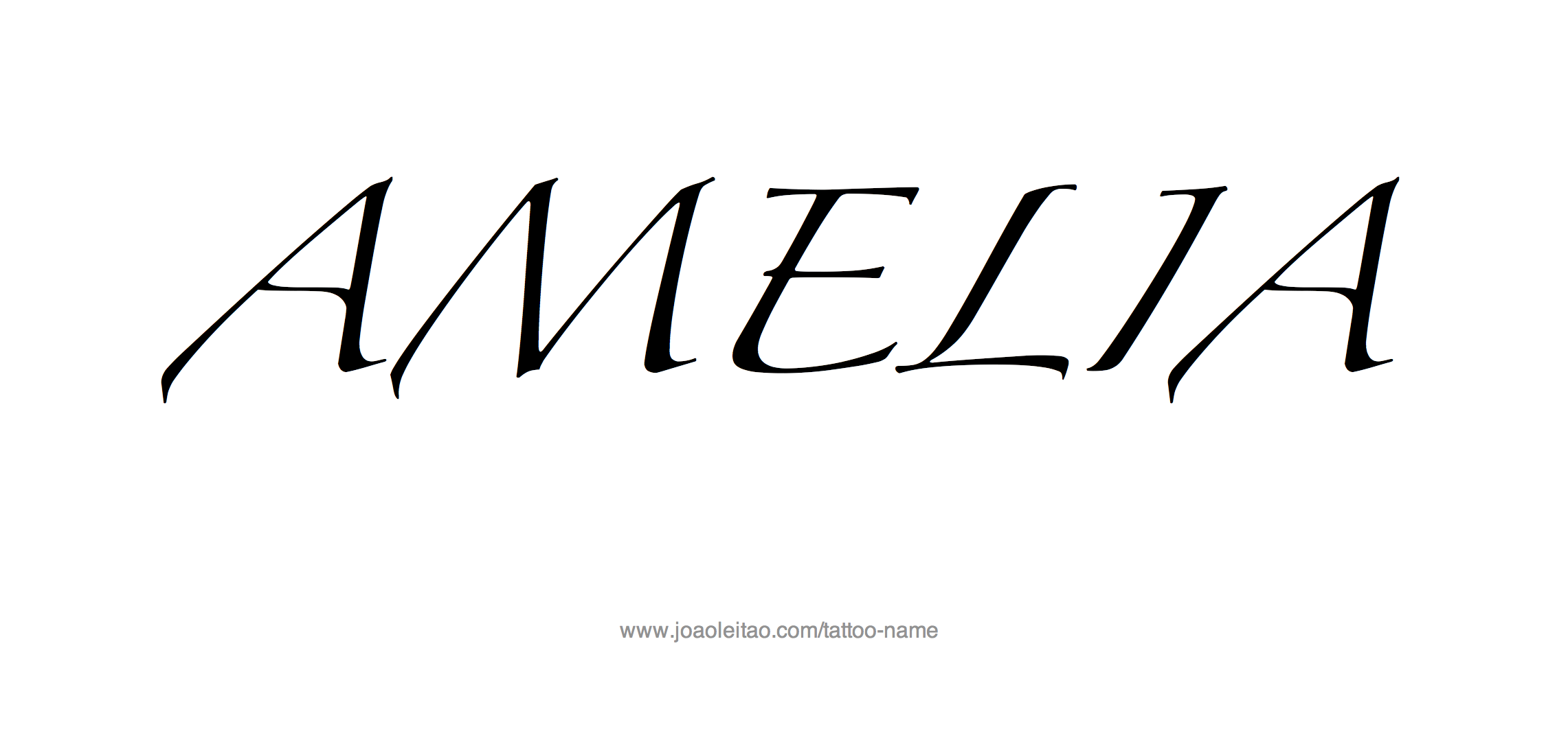 Amelia Name Tattoo Designs