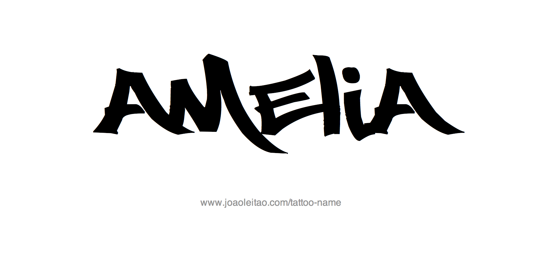 Amelia Name Tattoo Designs