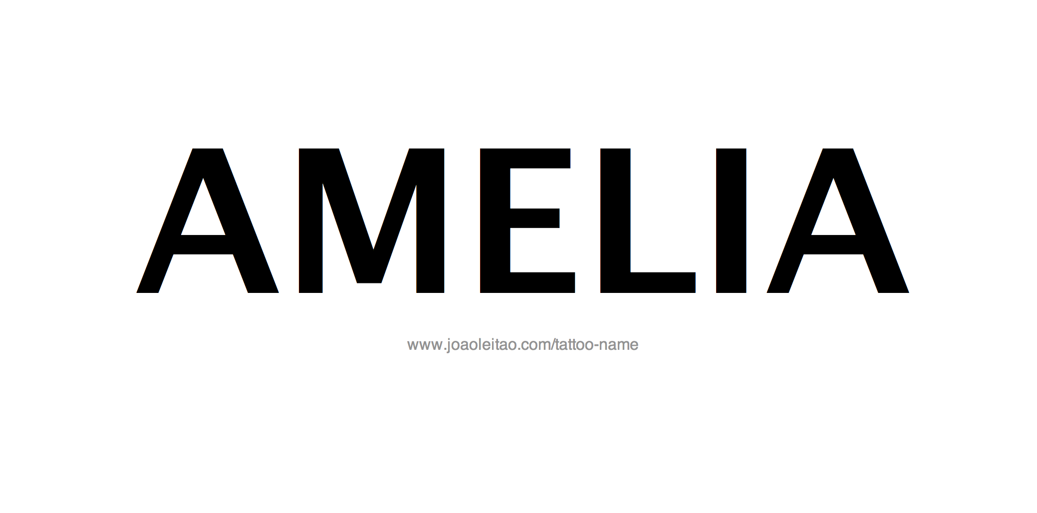 Amelia Name Tattoo Designs