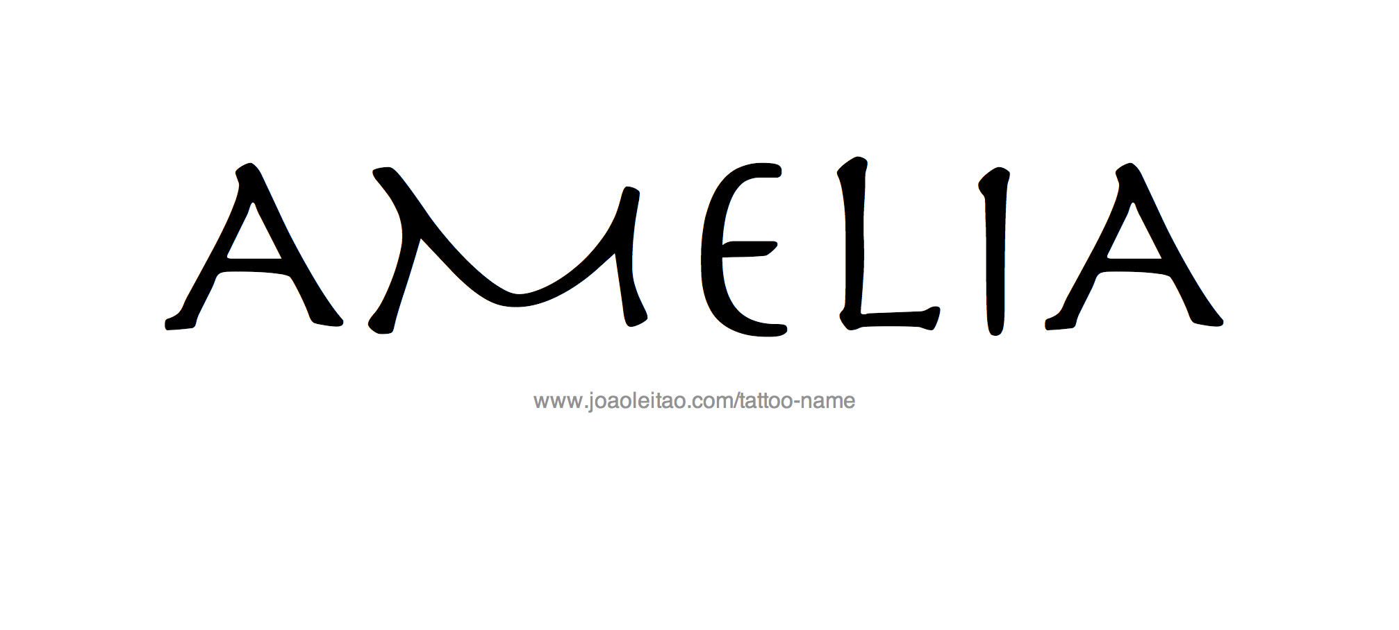 Amelia Name Tattoo Designs