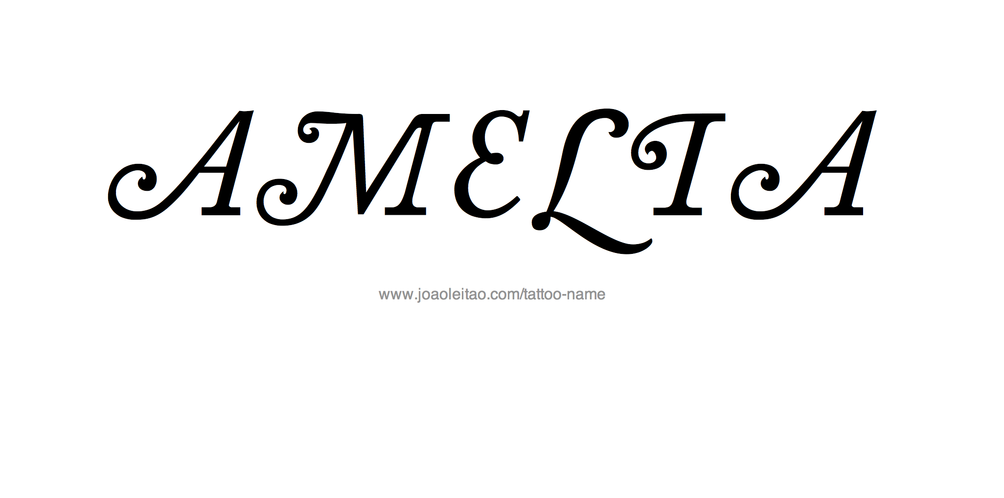 Amelia Name Tattoo Designs