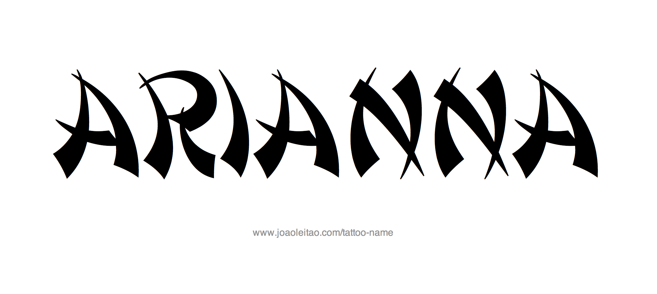 Arianna Name Tattoo Designs