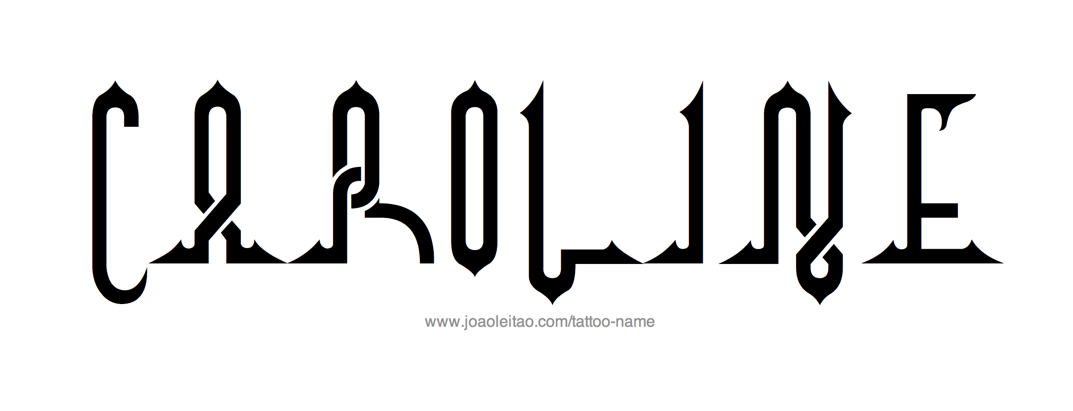 Caroline Name Tattoo Designs