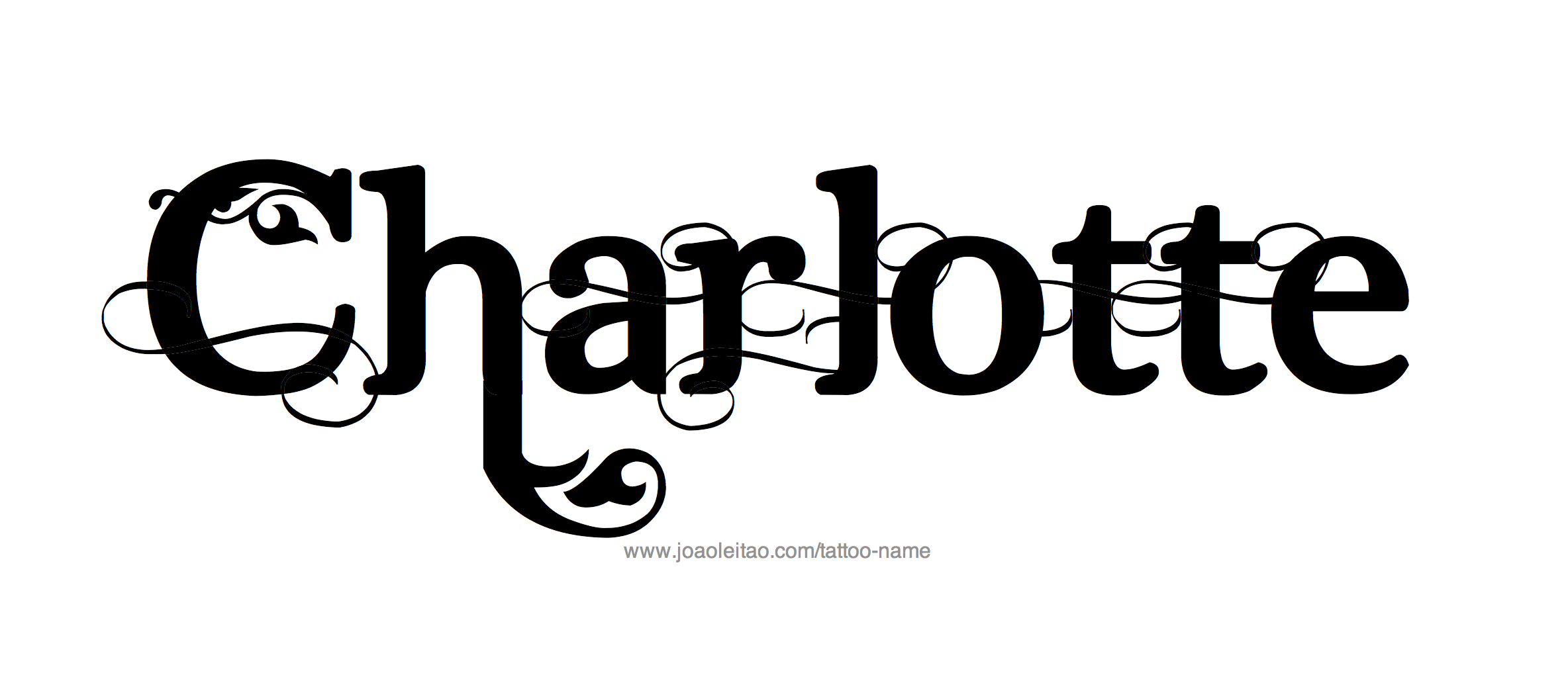 Charlotte Name Tattoo Designs