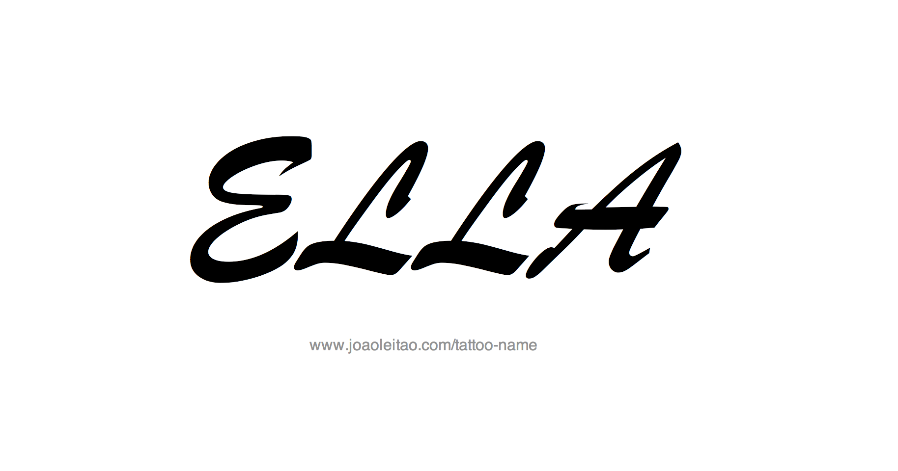 Ella Name Tattoo Designs