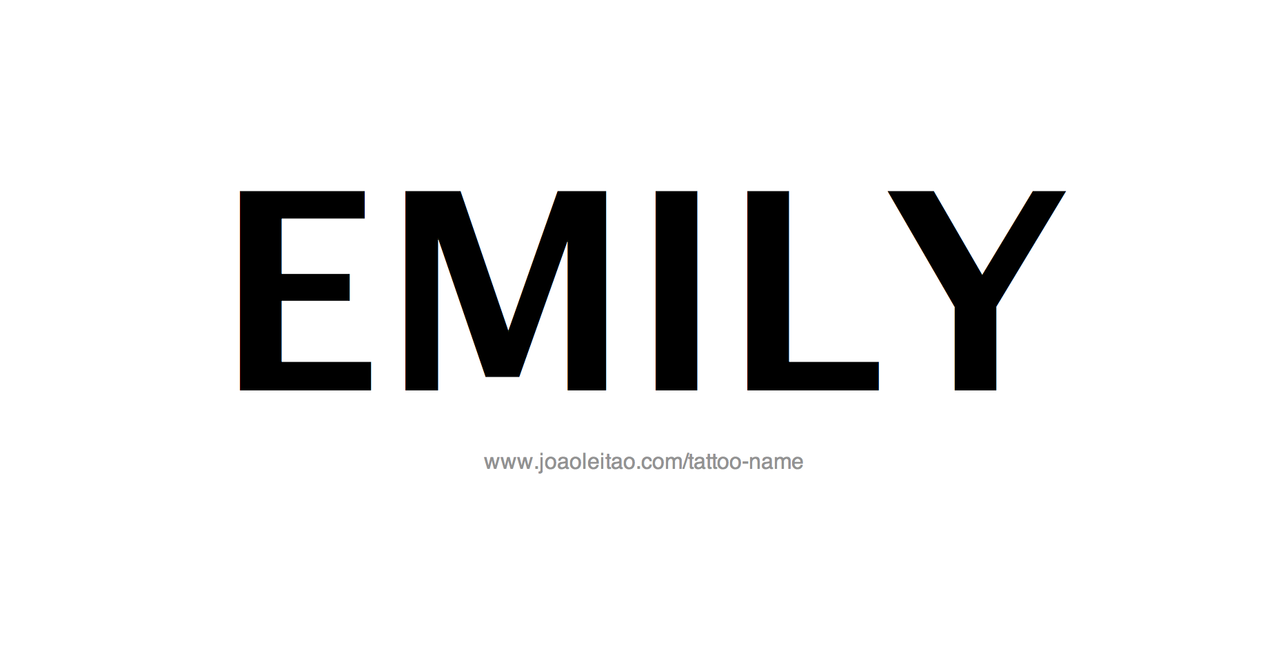 Emily Name Tattoo Designs