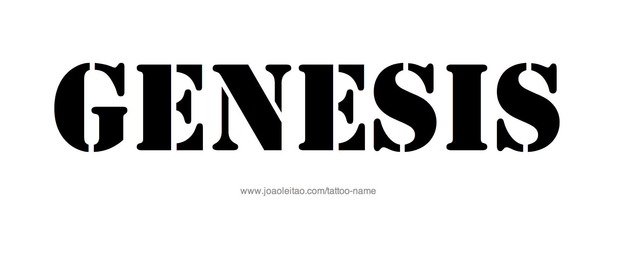 Genesis Name Tattoo Designs