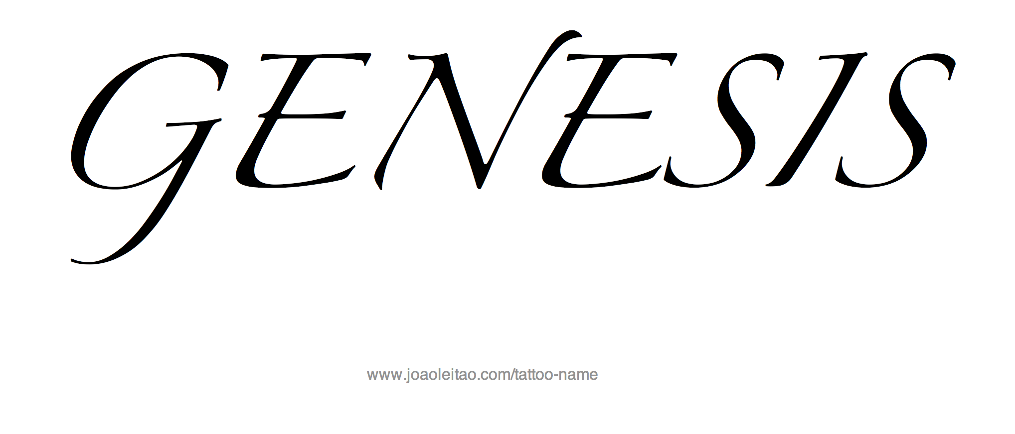 Genesis Name Tattoo Designs