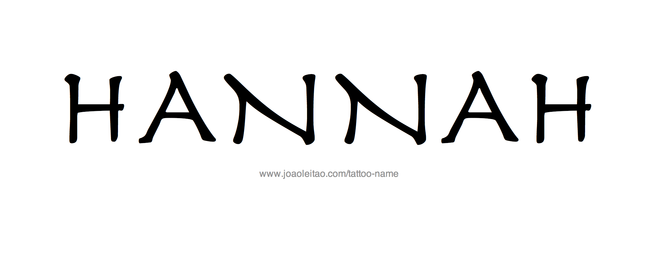 Hannah Name Tattoo Designs
