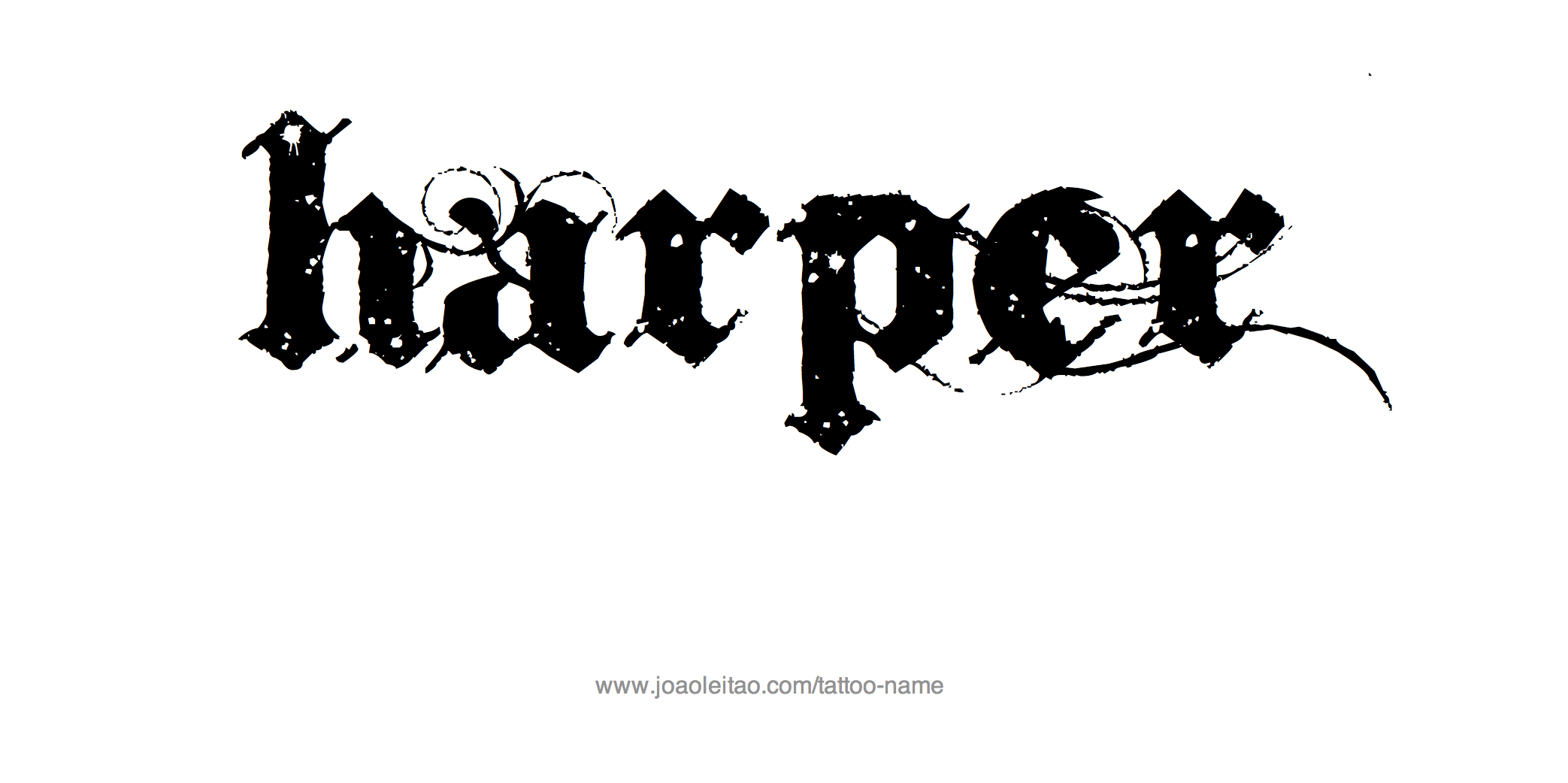 Tattoo Design Name Harper 