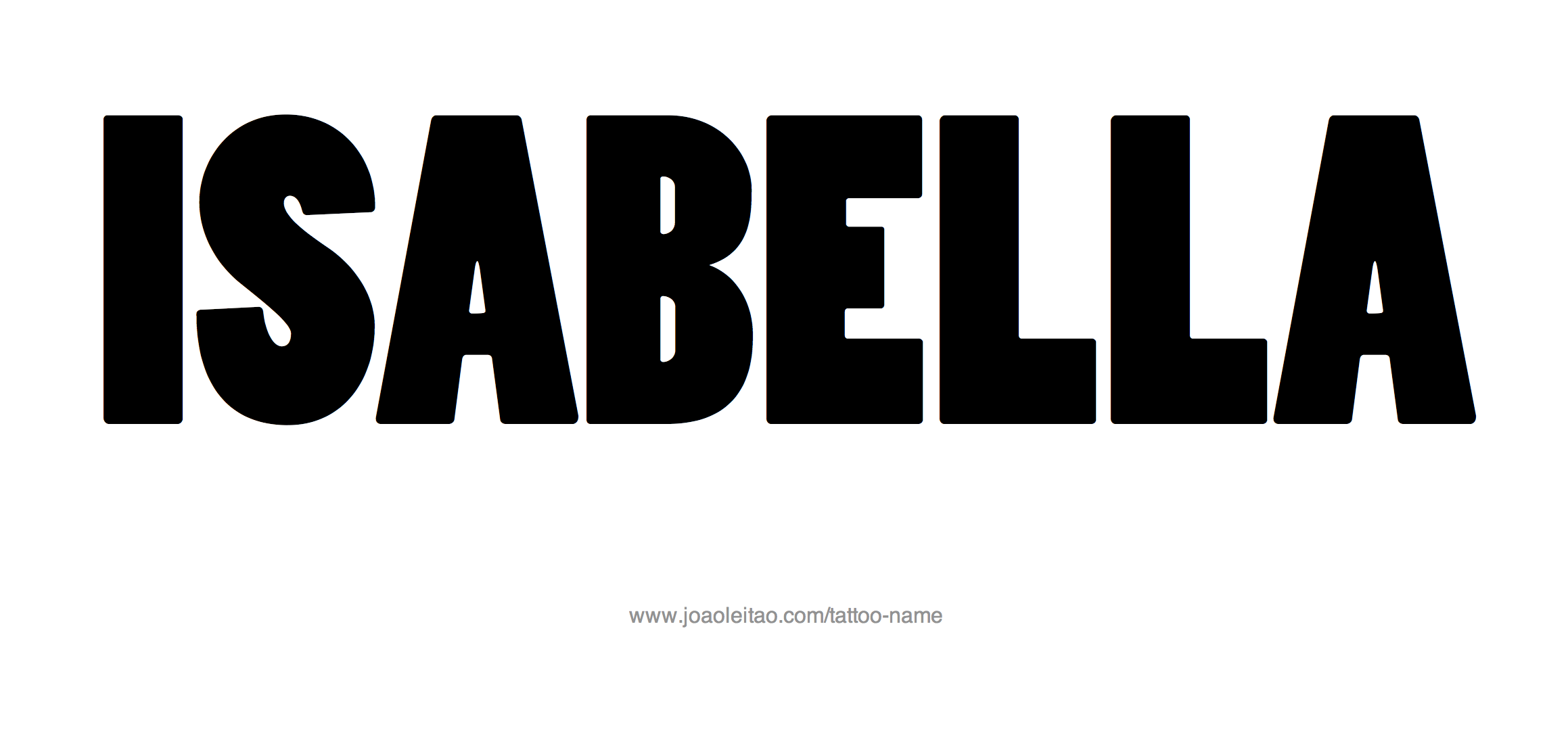 Isabella Name Tattoo Designs