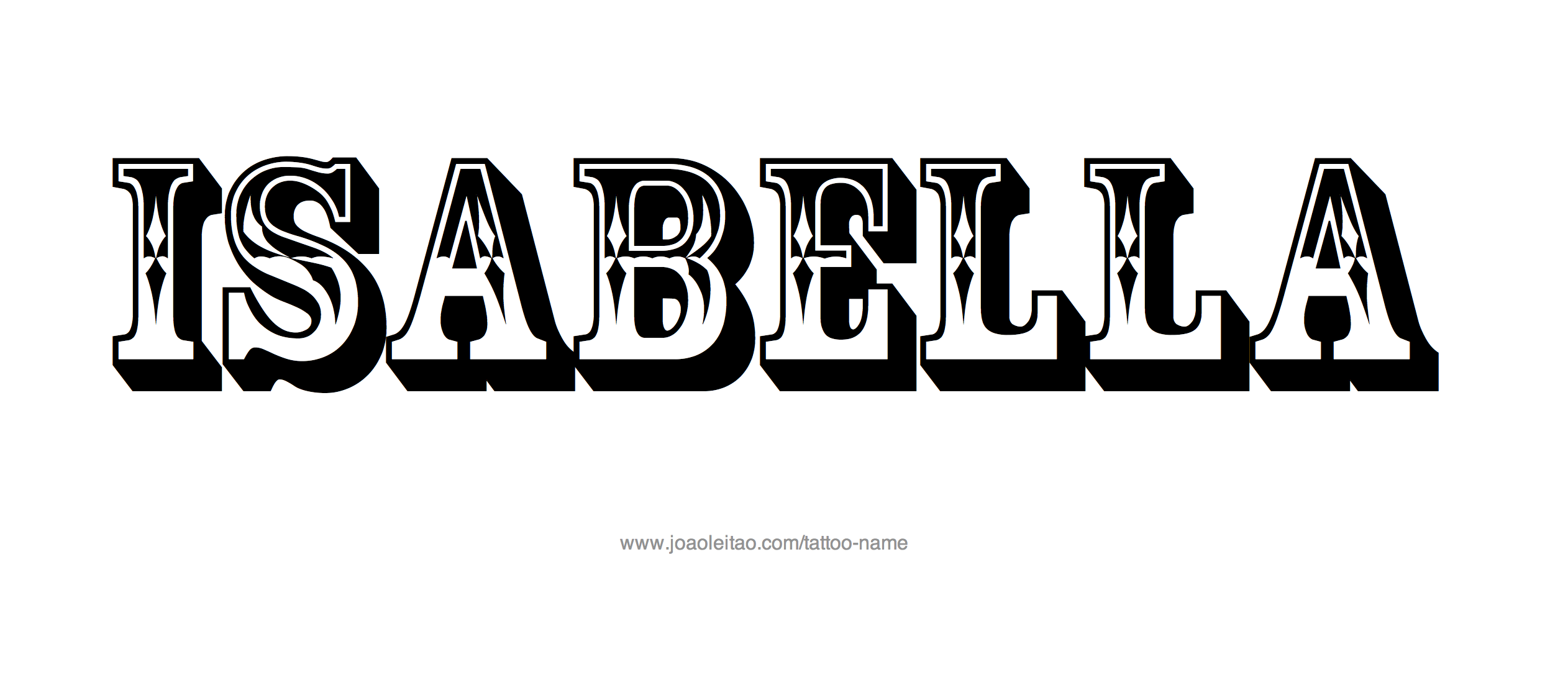 Isabella Name Tattoo Designs