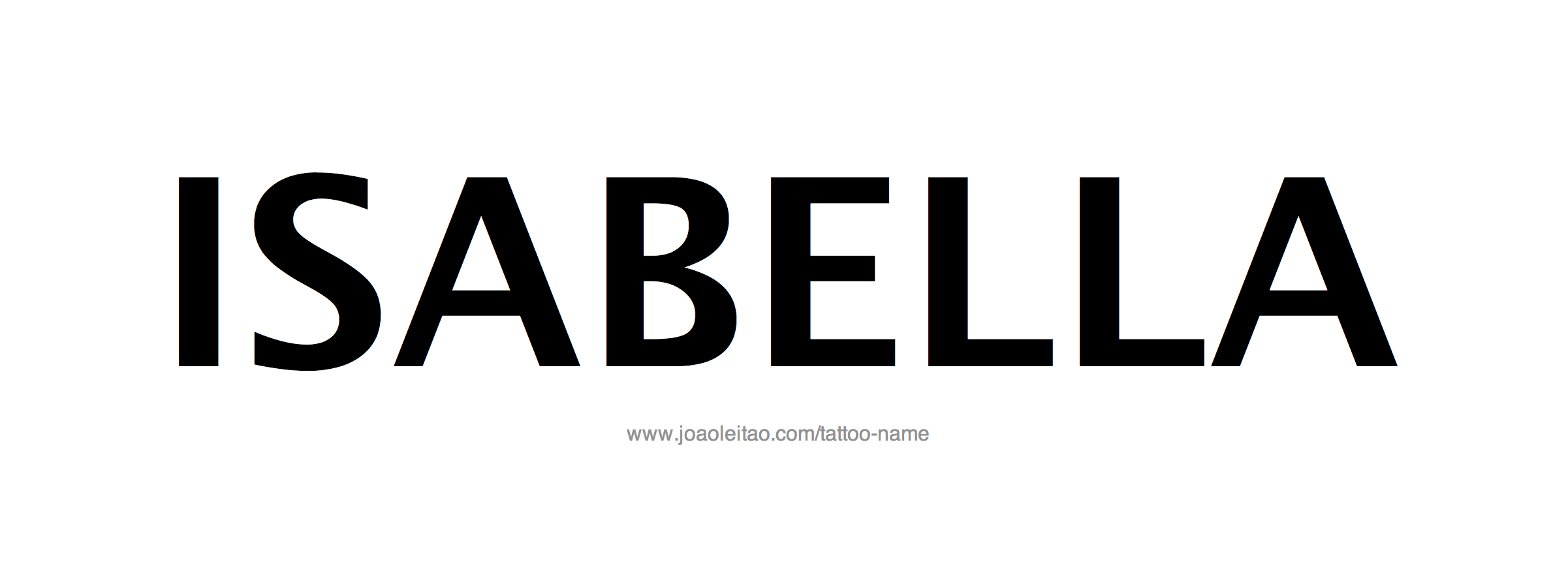 Isabella Name Tattoo Designs