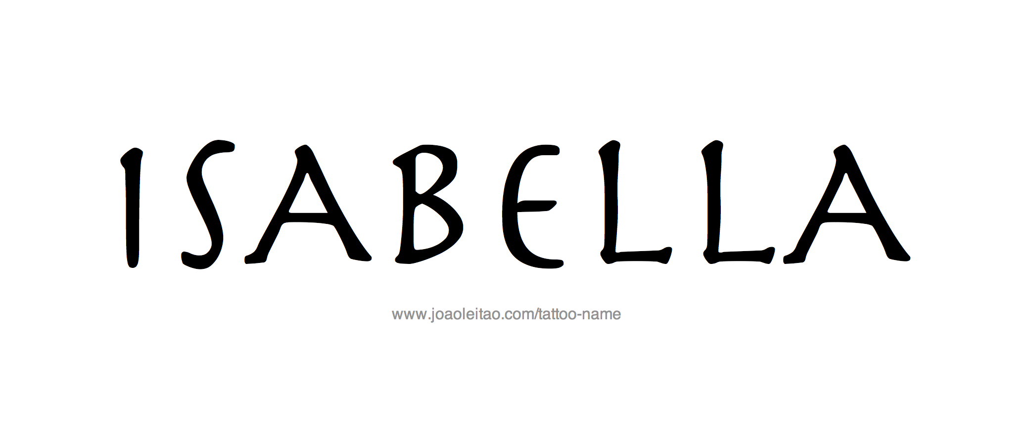 Isabella Name Tattoo Designs