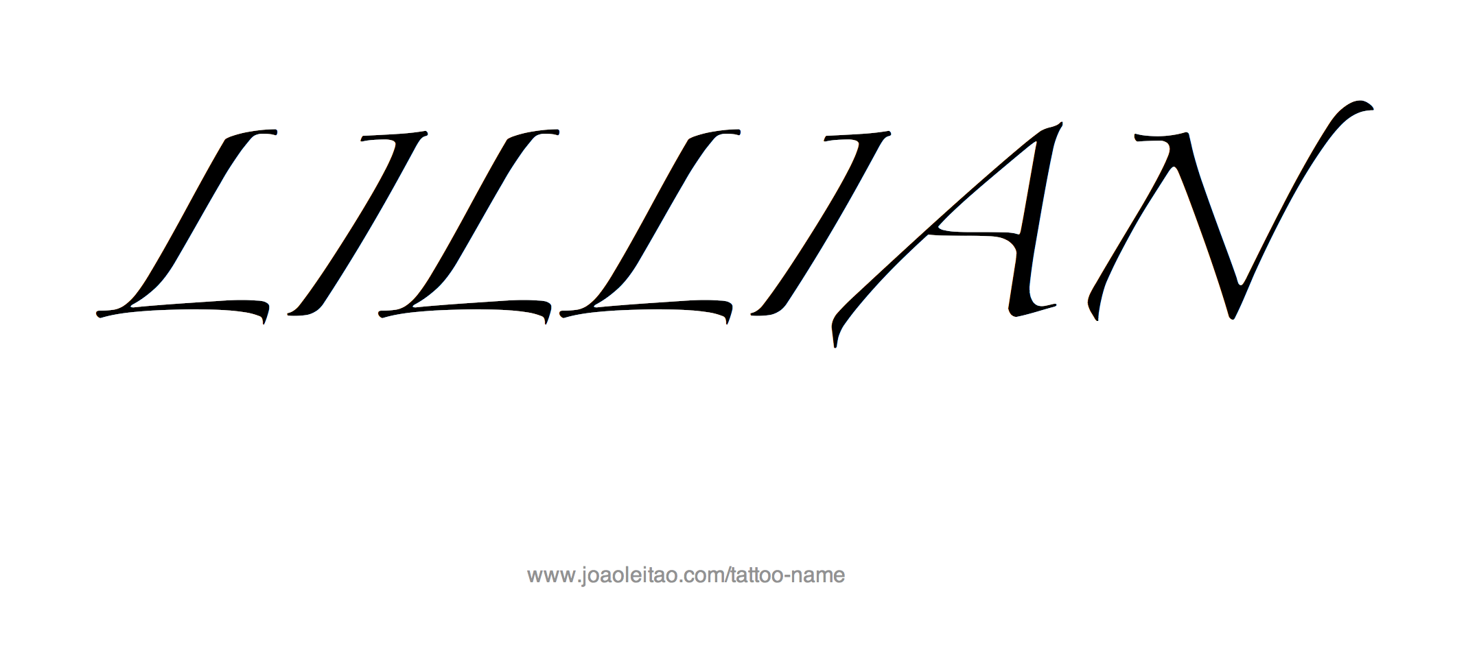 Lillian Name Tattoo Designs