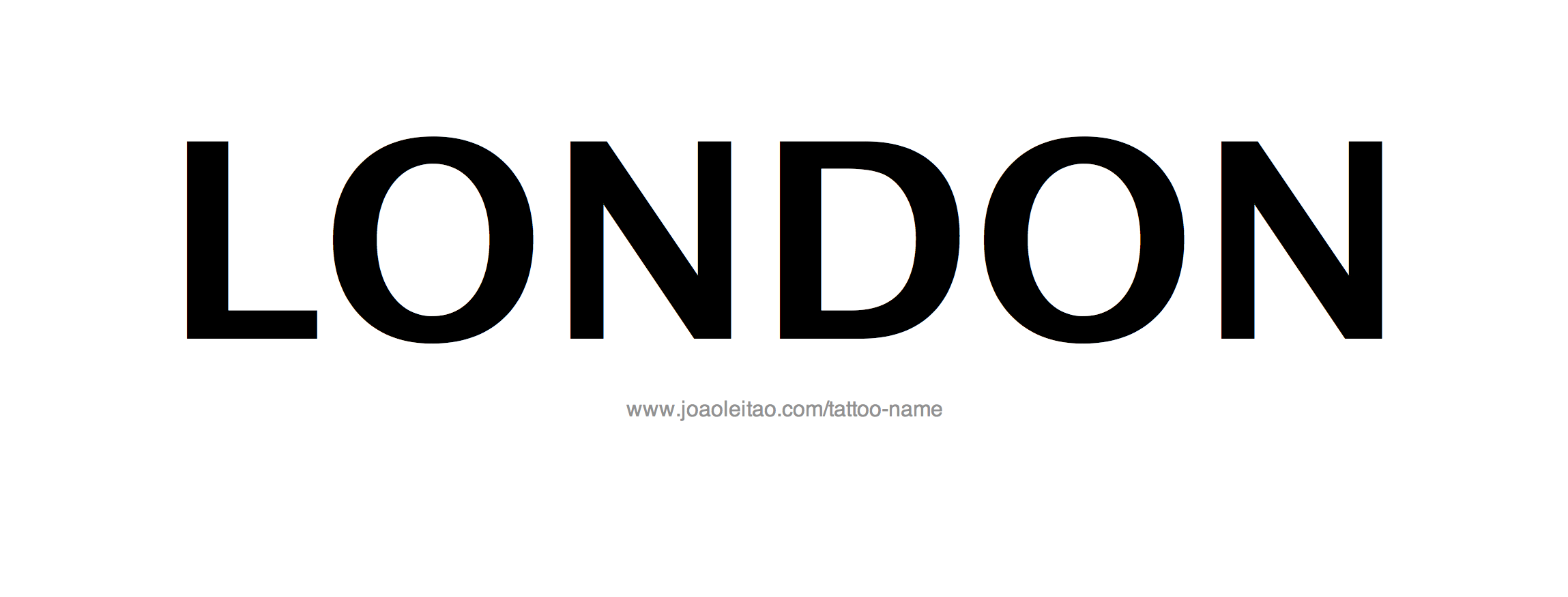 London Name Tattoo Designs