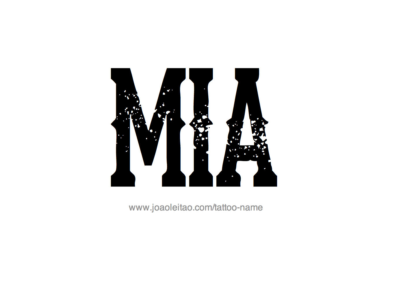 Mia Name Tattoo Designs