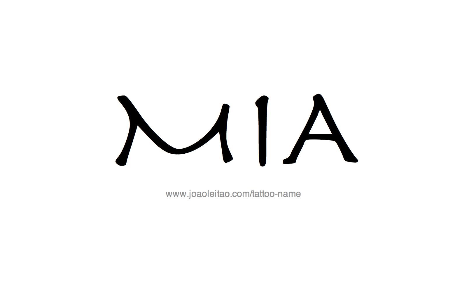 Mia Name Tattoo Designs